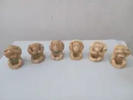 Miniatur set patung karakter kera monkey philosophy