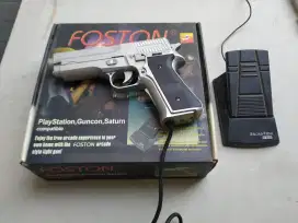 Foston Guncon Saturn PlayStation PS 1 dan 2 controller Full set normal