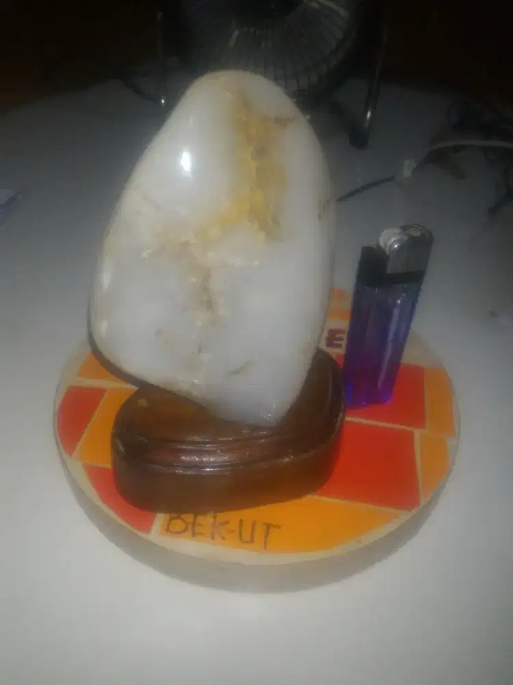 natural batu akik anggur pajangan meja