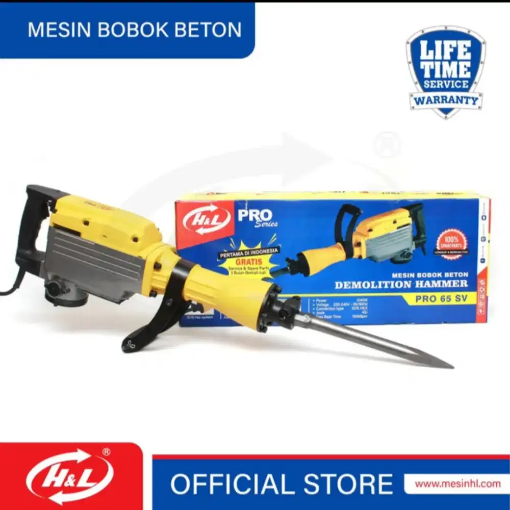 Demolition Hammer Bor Bobok Beton Aspal Jack Hammer H&L NRT RYU BOSCH