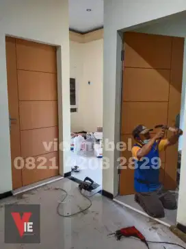 PINTU TRIPLEK, HDF, KAYU MAHONI, JATI, LOSTER.KUSEN ALUMINIUM MURAH