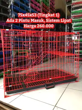 KANDANG ANJING, KUCING, KELINCI JUMBO  75X45X53