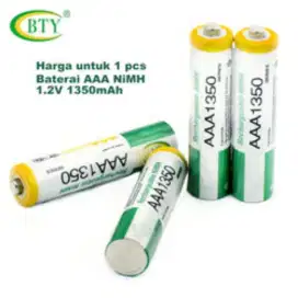 1x batrai AAA bisa di isi ulang