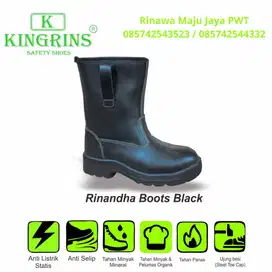 Sepatu Safety Kingrins Rinandha Boots Black (Hitam) / Safety Shoes