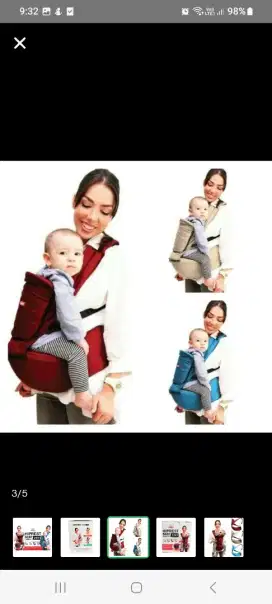 Gendongan balita Kiddy hiprest 2in1