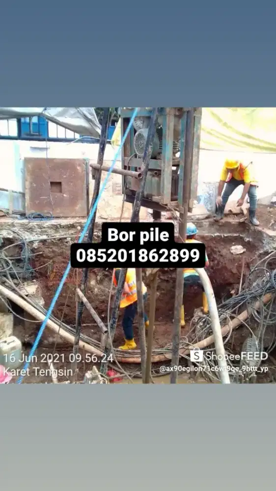 Jasa setrose dan bor pile mesin