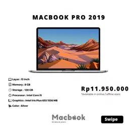 MACBOOK PRO 2019 TOUCHBAR RAM 8/128 GB 13