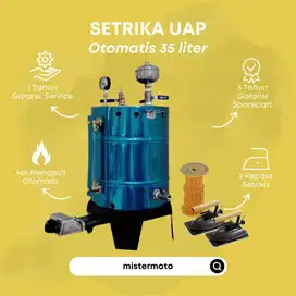 Setrika Uap Laundry dan Konveksi OTOMATIS MISTERMOTO 35ltr 2 Setrika