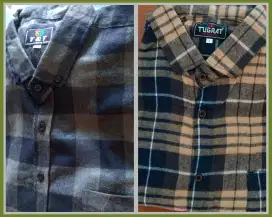 KEMEJA FLANNEL FLANEL LENGAN PANJANG, SIZE:SUPER BIG SIZE !! (80 x 63)