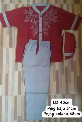 Preloved setelan koko anak baju muslim anak cowok