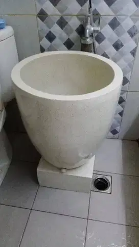 Bak Mandi Terrazzo Tipe Gelas Handmade | Bak Tempayan Teraso