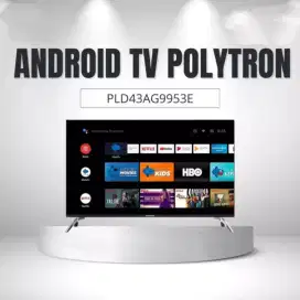 Android TV, Led TV 43 Polytron Digital TV, Baru, Garans&Tukar Tambah