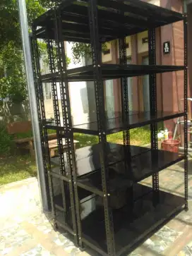 rak besi hitam cat coting murah