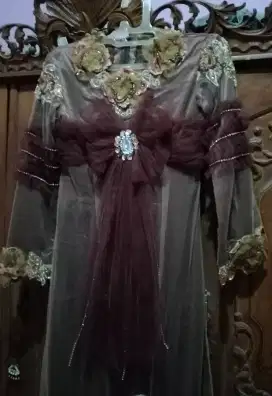 Dress super Cantik, dg payet bertabur bunga- bunga