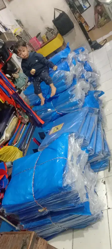 Penutub bangunan rumah atau pnutub barang dengan terpal kualitas sedan