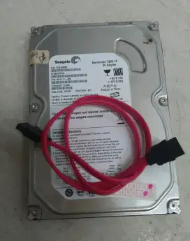 HDD PC komputer 3,5 inc Seagate 80 GB sata dan kabel SATA.