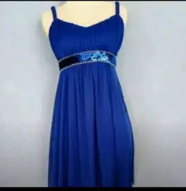 Gaun pesta biru all size