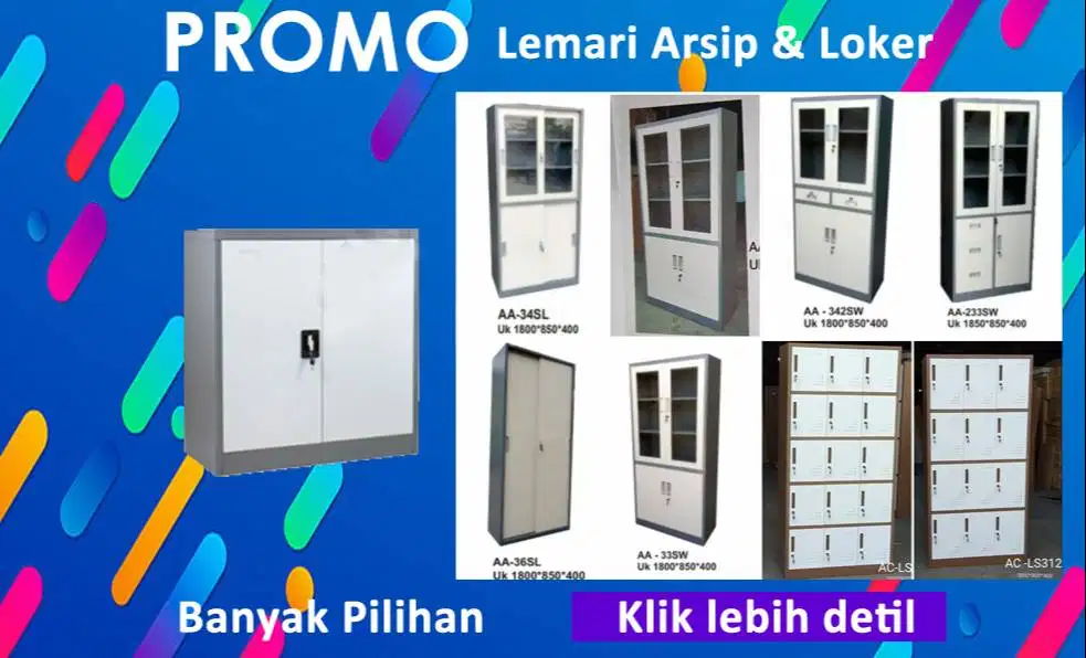 H19SW Lemari Arsip Rak Kantor Loker Locker Besi Cabinet Gratis Ongkir