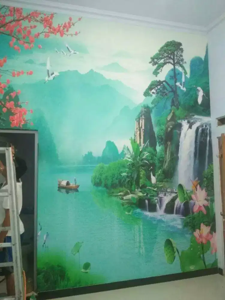 Wallpaper Dinding printing Custom