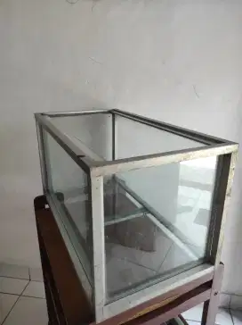 Kandang Hamster kaca rangka aluminium