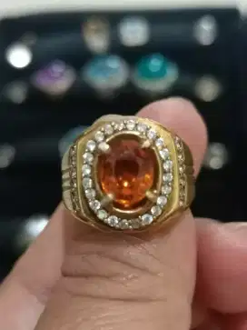 Nego aja Orange safir ring perak