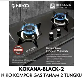 Kompor Tanam Niko Kokana Black 2 Tungku