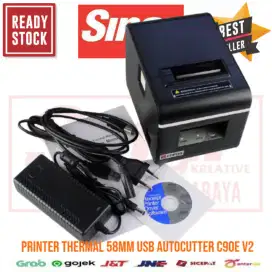 PRINTER THERMAL 58MM C90E V2 AUTOCUTTER - USB FREE 1 ROLL PAPER 58x40