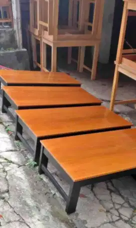Meja warung kayu jati,mahoni,biasa,sedang/apikan