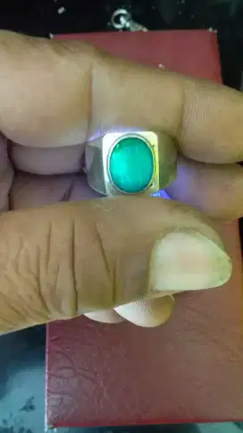 Batu bacan doko ring perak murni