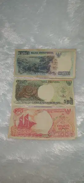 UANG KERTAS LAMA UANG KERTAS LAWAS PAKET 3 LEMBAR