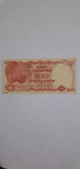 Uang kertas  Rp 100 goura victoria th 1984