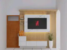 BACKDROP TV MINIMALIS COSTUM TERBARU