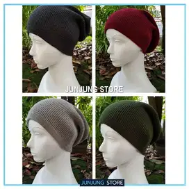 TOPI KUPLUK PLAIN SIZE EXTRA BEANIE HAT NYAMAN DIGUNAKAN