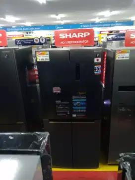 Kulkas Sharp side by side Bisa dikredit Dp mulai dari 0 rupiah