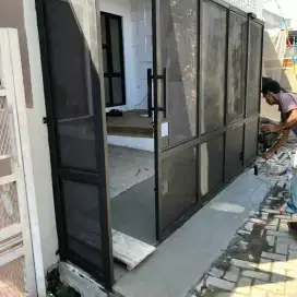 Bengkelas pemasangan canopy minimalis alderon polycarbonate #465