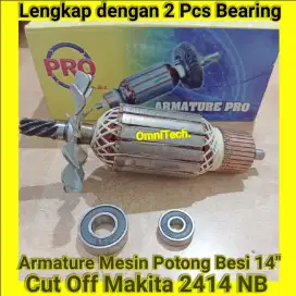 Armature Angker Mesin Potong Besi Cut Off 14 Makita 2414 NB Dinamo