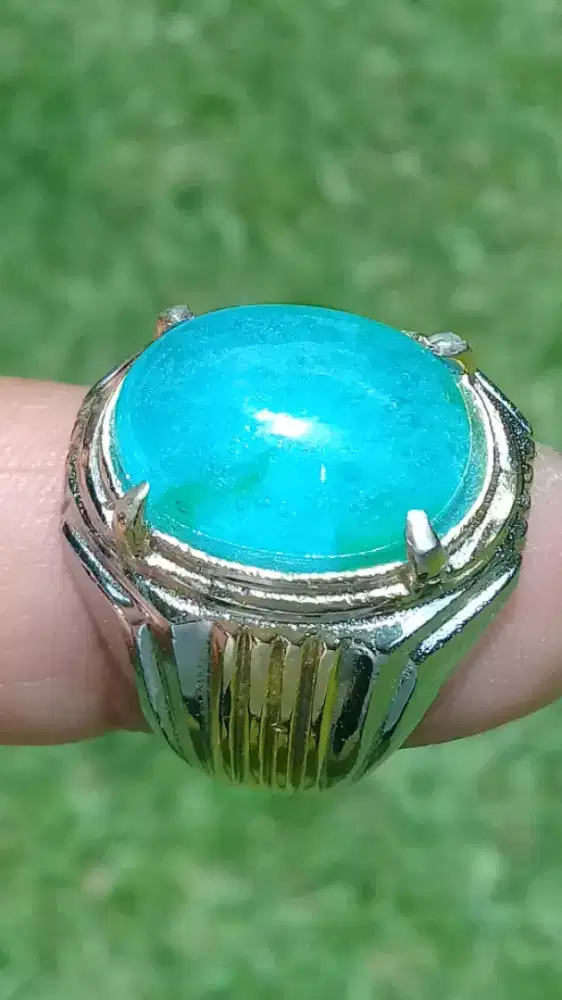 Jual Batu Cincin Natural Green Emerald Bagus sekali