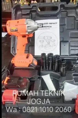 (RUMAH TEKNIK JOGJA)Kunci sok impack cordless 2 baterai
