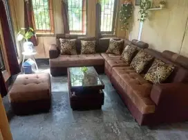 Sofa minimalis sudut dengan 1 puk (COD)