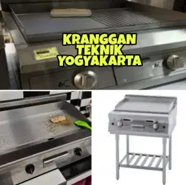 (KRANGGAN TEKNIK)gas griddle utk memanggang steak burger tanpa minyak