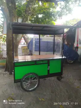 Jual gerobak dorong nasi timbel ayam goreng dan bakar