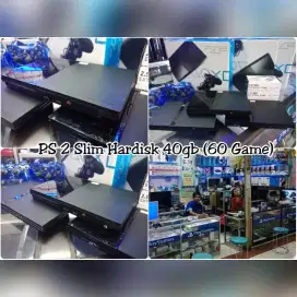 PS 2 Slim Plus 60 Game Full Set Bergaransi