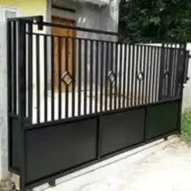 Pintu gerbang garasi besi galvanis. Adijayalas 044