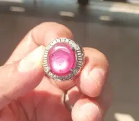 Jual batu cincin ruby star mozambik