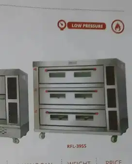 Oven Gas Getra RFL-39SS Roti 3 Deck 9 Loyang