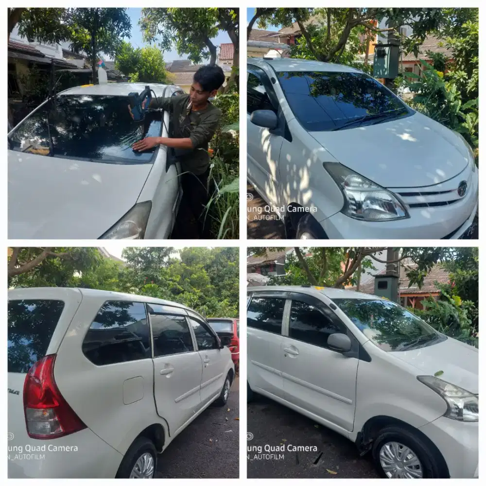 kaca film mobil hitam dan silver berbagai merk