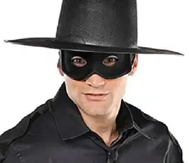 Topeng Zorro hitam Bahan Kain