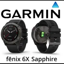 Jam tangan Garmin 6x Saphire carbon gray DLC with black band resmi TAM