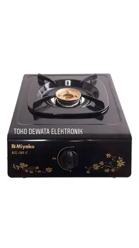 Kompor gas 1tungku Miyako body teplon garansi resmi 1tahun