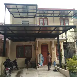 Menerima pemasangan canopy minimalis rangka hollo galvanis #611
